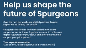 Help shape Spurgeons - come in and speak.