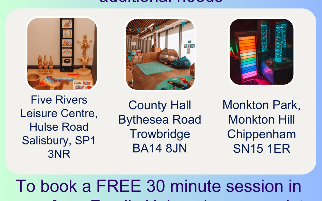 Free Sensory Play Areas available at the Family Hubs